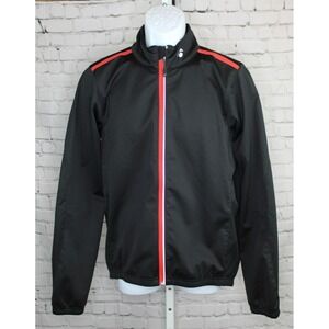 Bontrager Track Jacket Full Zip Racing Jacket Mens Large Black Cycling EUC